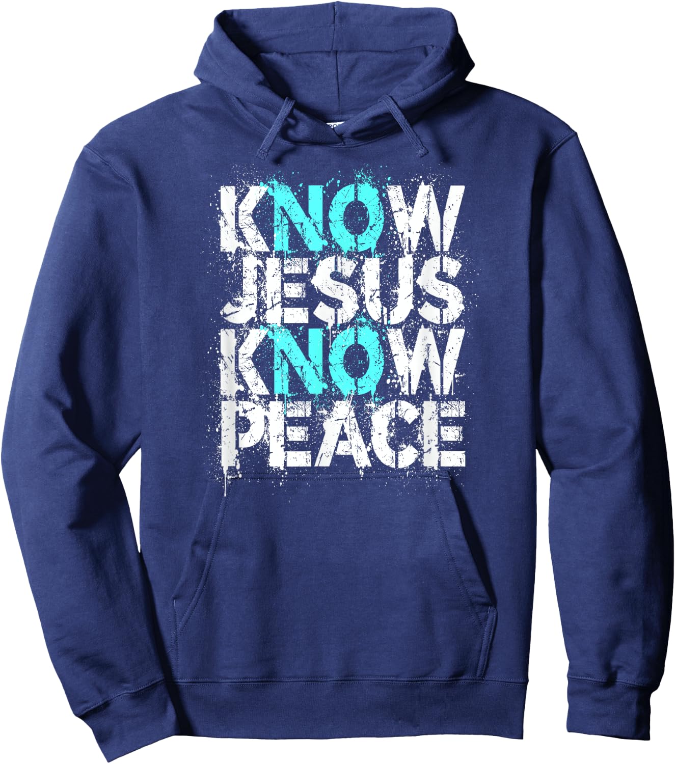 Christian Apparel - Know Jesus Know Peace No Jesus No Peace Hoodie - Hoodie | Navy