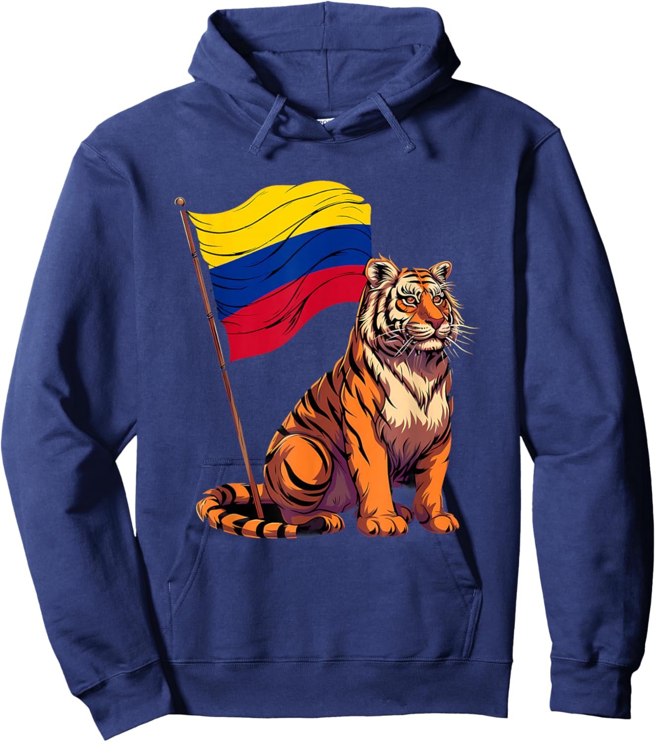Colombia Flag Tiger Colombian Roots Colombian Pride Hoodie - Hoodie | Navy