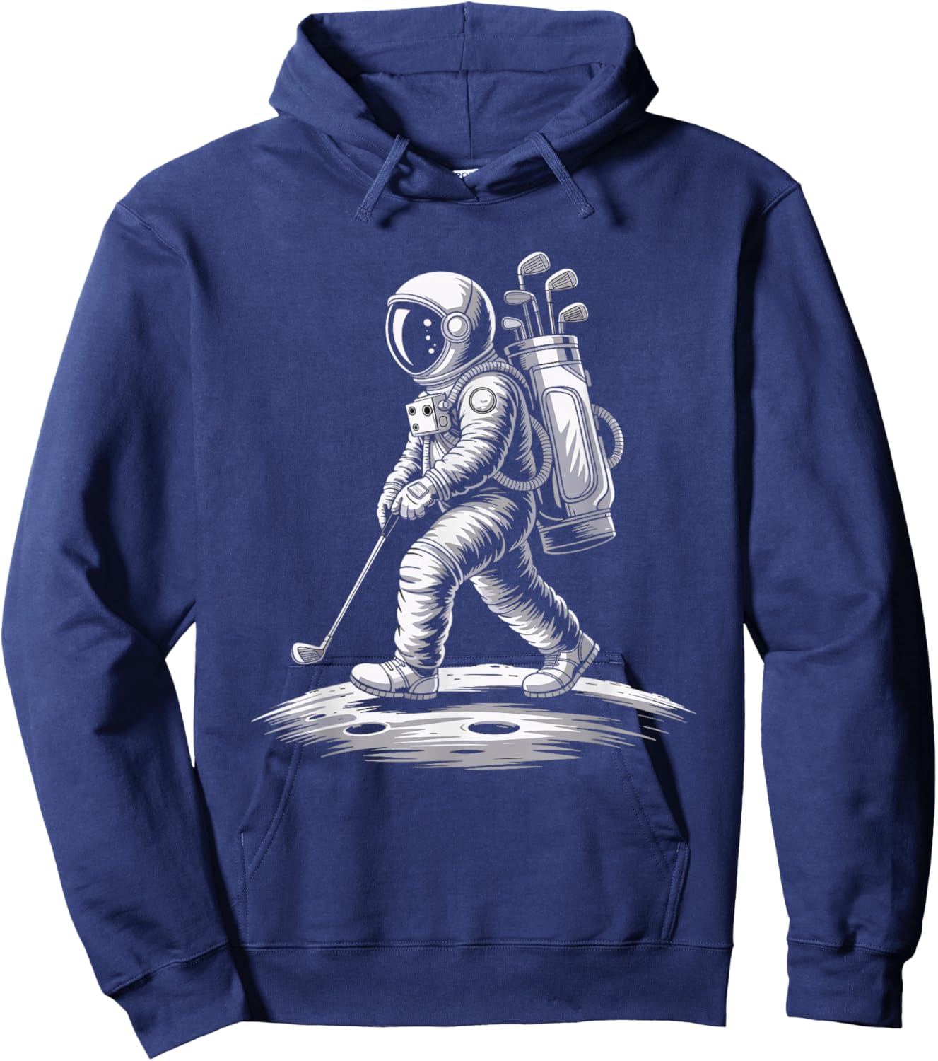 Golf Astronaut Moonshot Illustration Hoodie - Hoodie | Navy