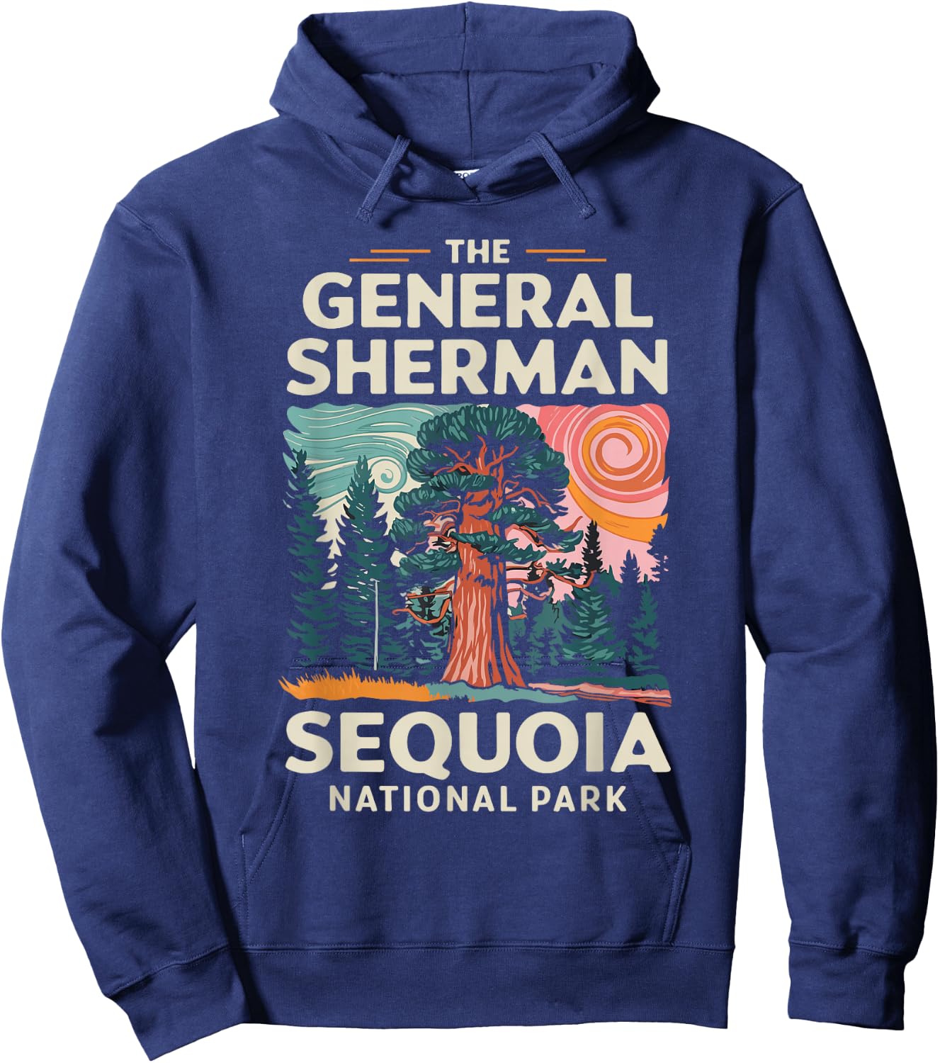General Sherman Sequoia National Park Shirt Souvenir Hoodie - Hoodie | Navy