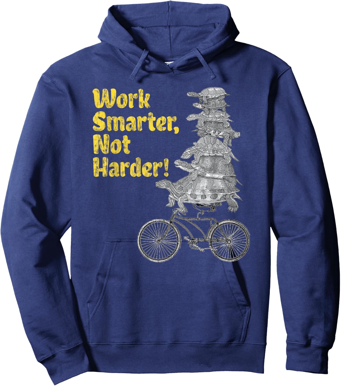 Work Smarter not harder Funny Turtle Gift T Shirt for Kids Hoodie - Hoodie | Navy