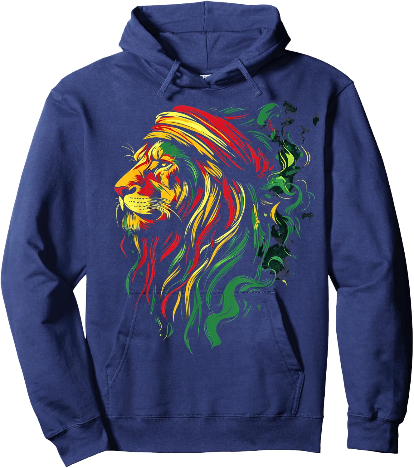 Jamaican Lion Jamaican Rasta Flag Lion Of Judah Reggae Music Hoodie - Hoodie | Navy