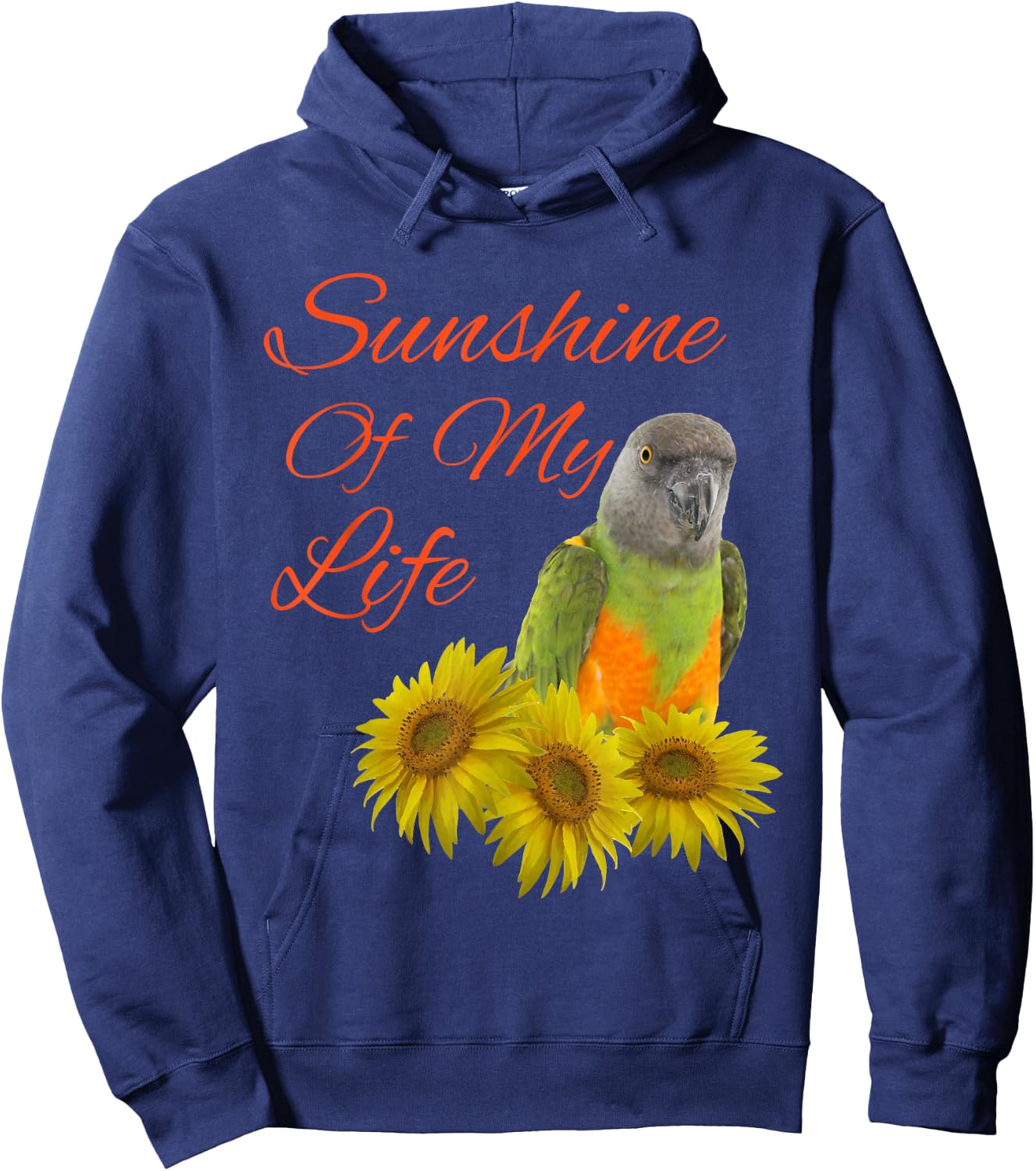 Senegal Parrot Sunshine Sunflower Men Women Girls Kids Hoodie - Hoodie | Navy