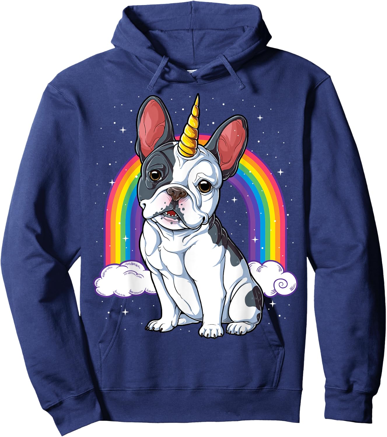 French Bulldog Unicorn Shirt Girls Space Galaxy Frenchicorn Hoodie - Hoodie | Navy