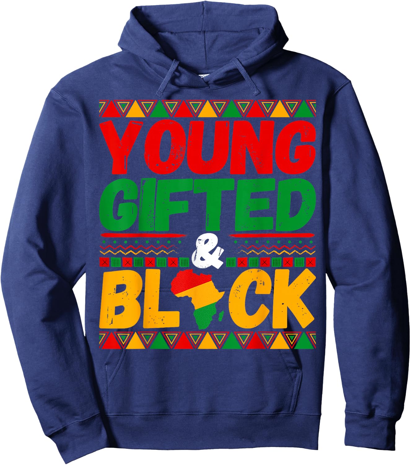 Young Gifted And Black - Black History Month Men Women Kid Hoodie - Hoodie | Navy