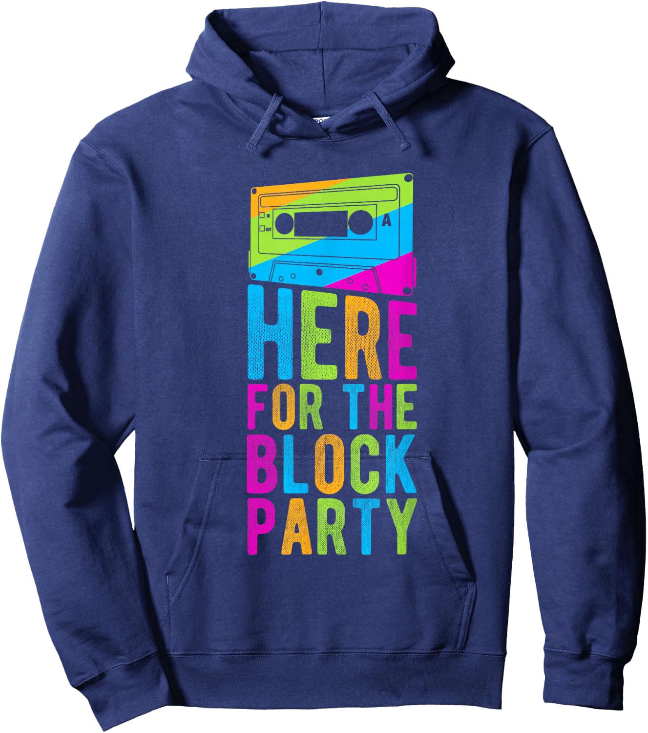 HERE FOR THE Block Party Hoodie - Hoodie | Navy