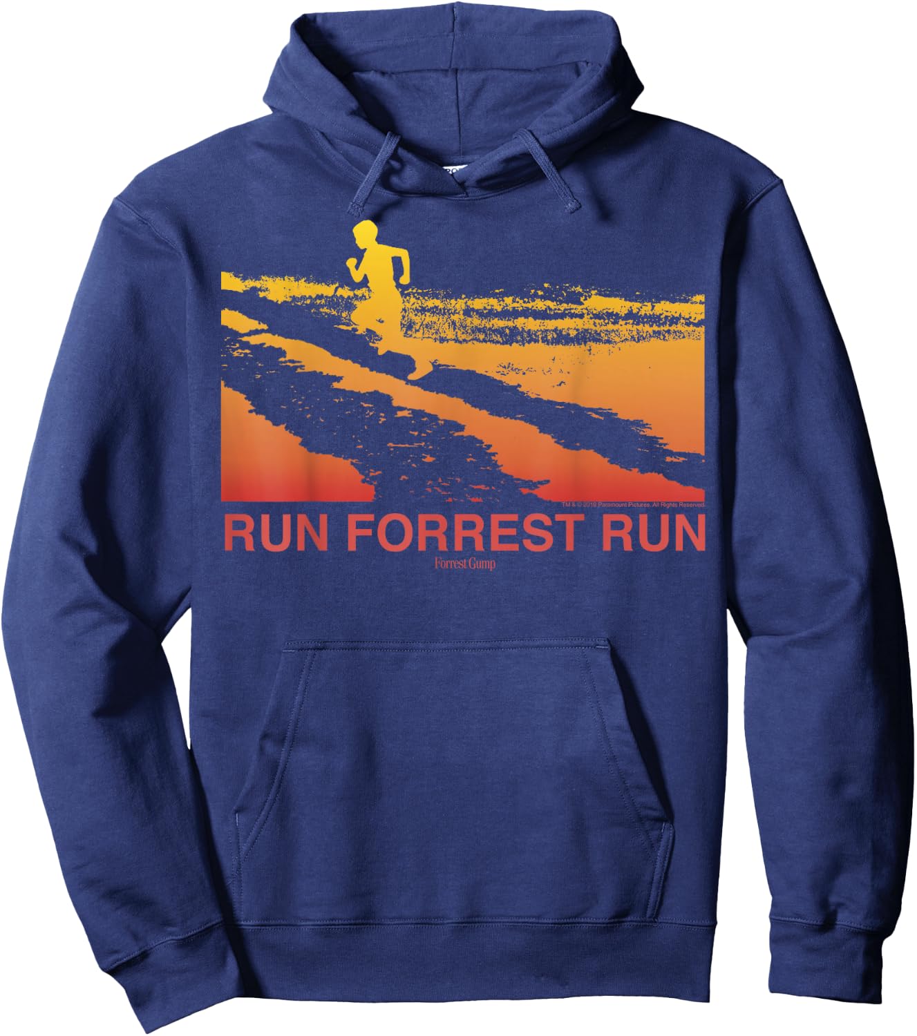 Forrest Gump Run Forrest Run Sunset Silhouette Hoodie - Hoodie | Navy