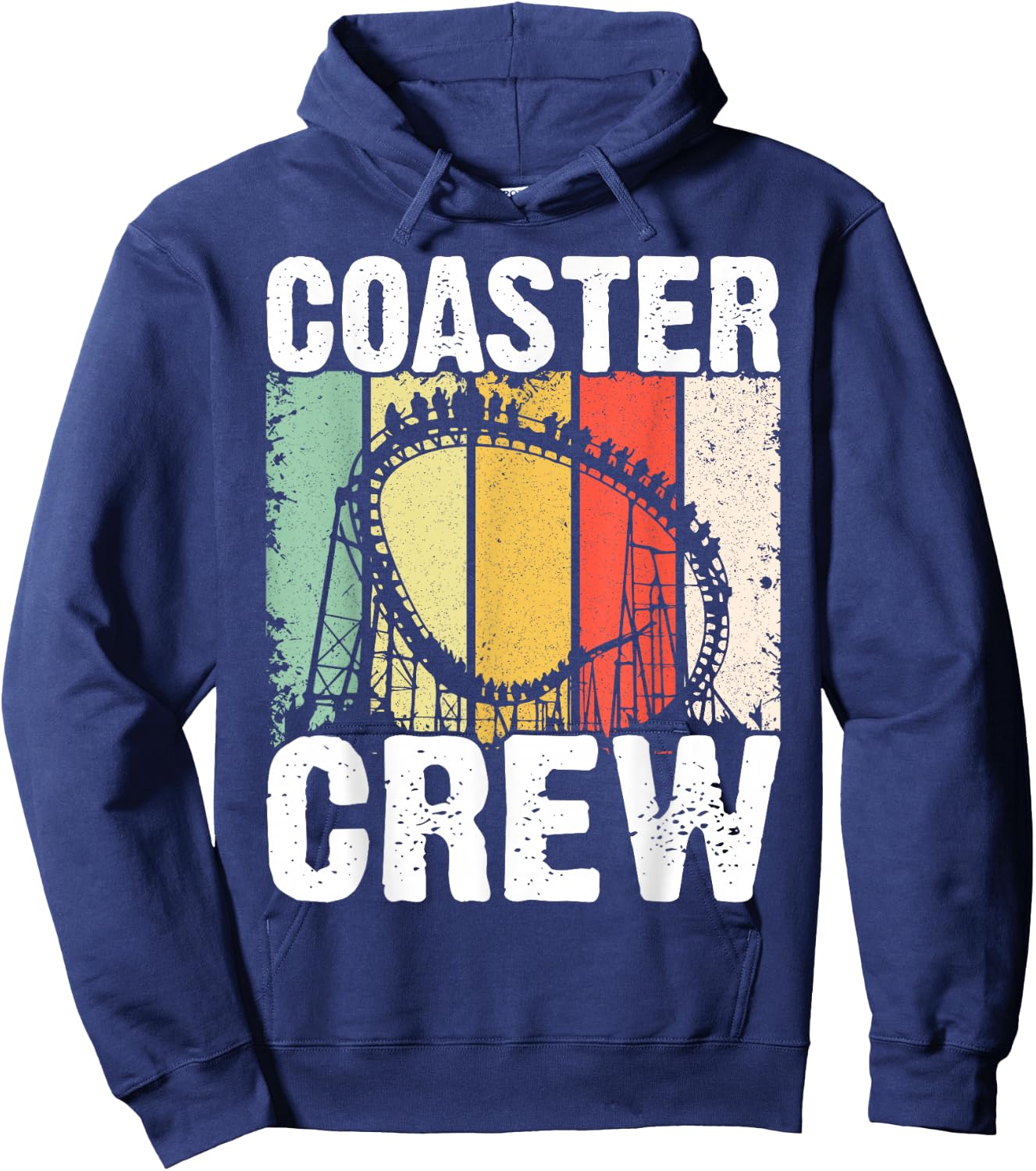 Vintage Rollercoaster Crew I Family Roller Coaster Hoodie - Hoodie | Navy