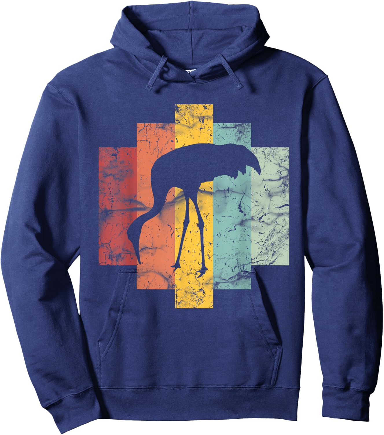 Retro Vintage Shape Sandhill Crane Lover Shirt Safari Pet Hoodie - Hoodie | Navy