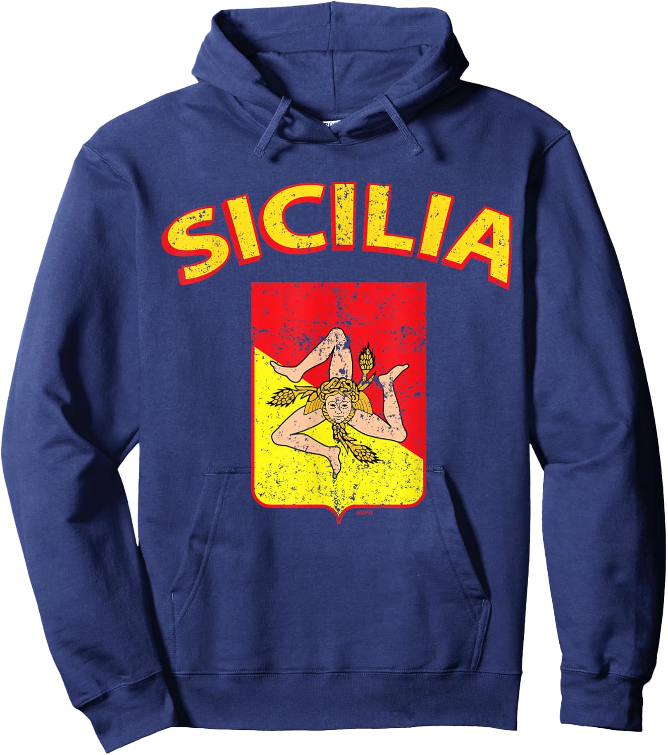 Sicilia Italia Flag, Sicilian, Sicily Italy, Sicilia Hoodie - Hoodie | Navy