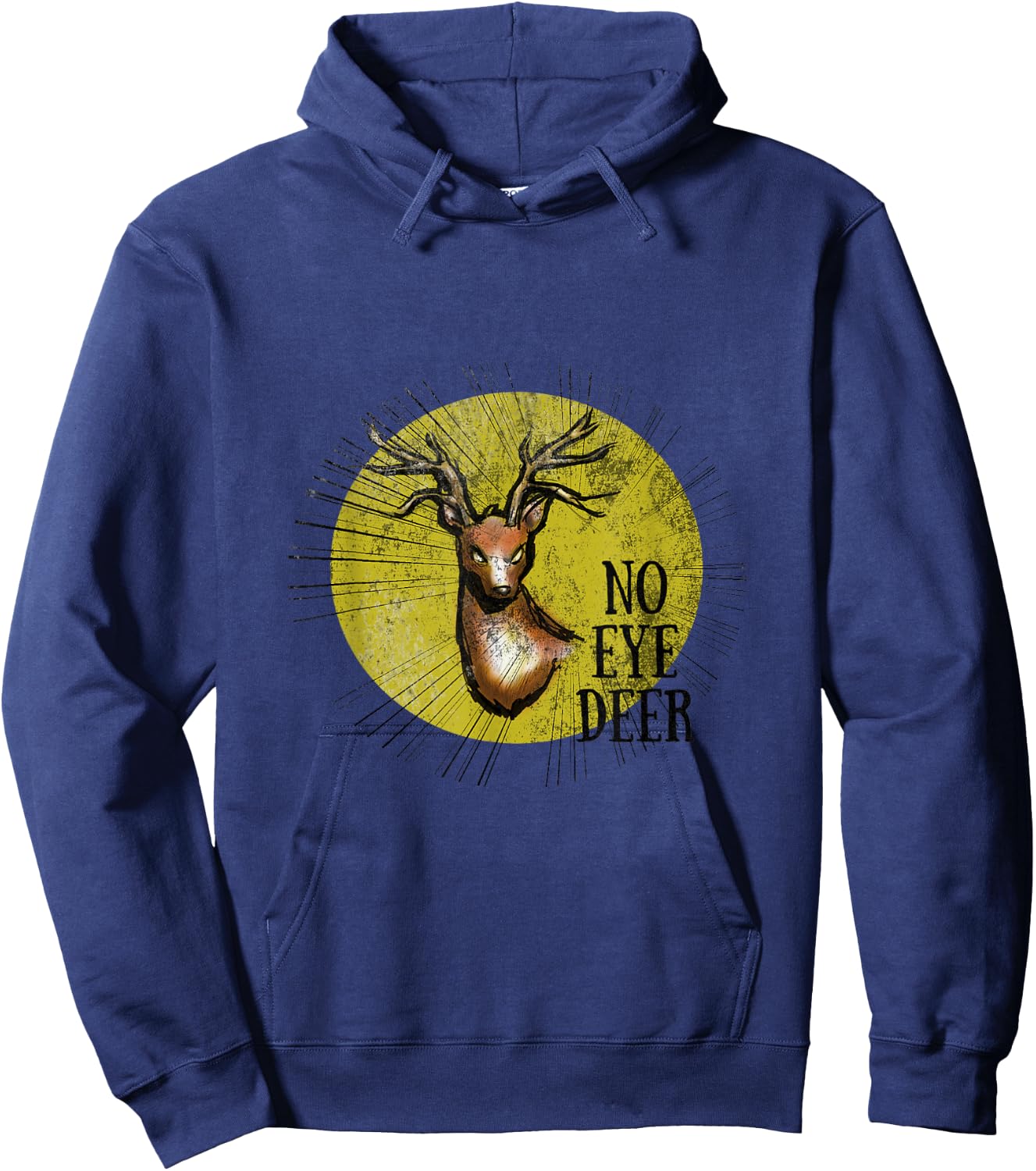 No eye deer No idea Deer Shirt Pun Hoodie - Hoodie | Navy