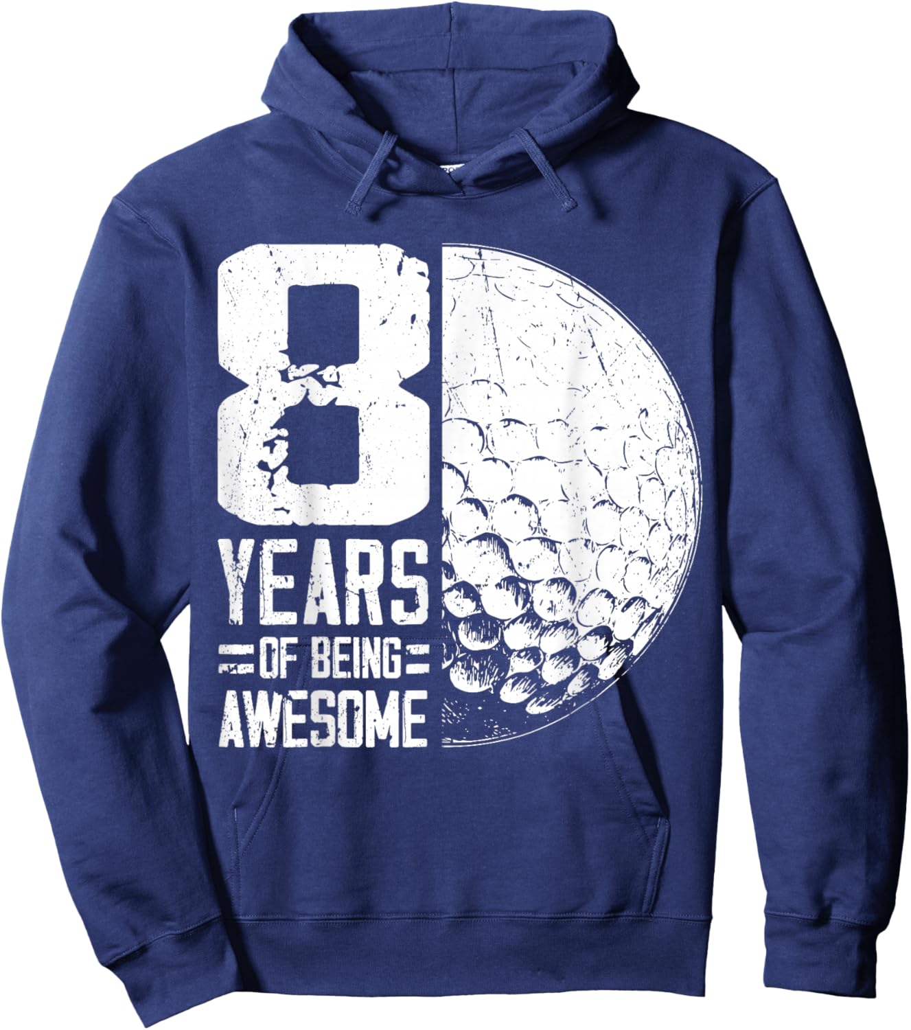 8th Birthday Boys Golf Player Golf 8 Years Old Hoodie - Hoodie | Navy