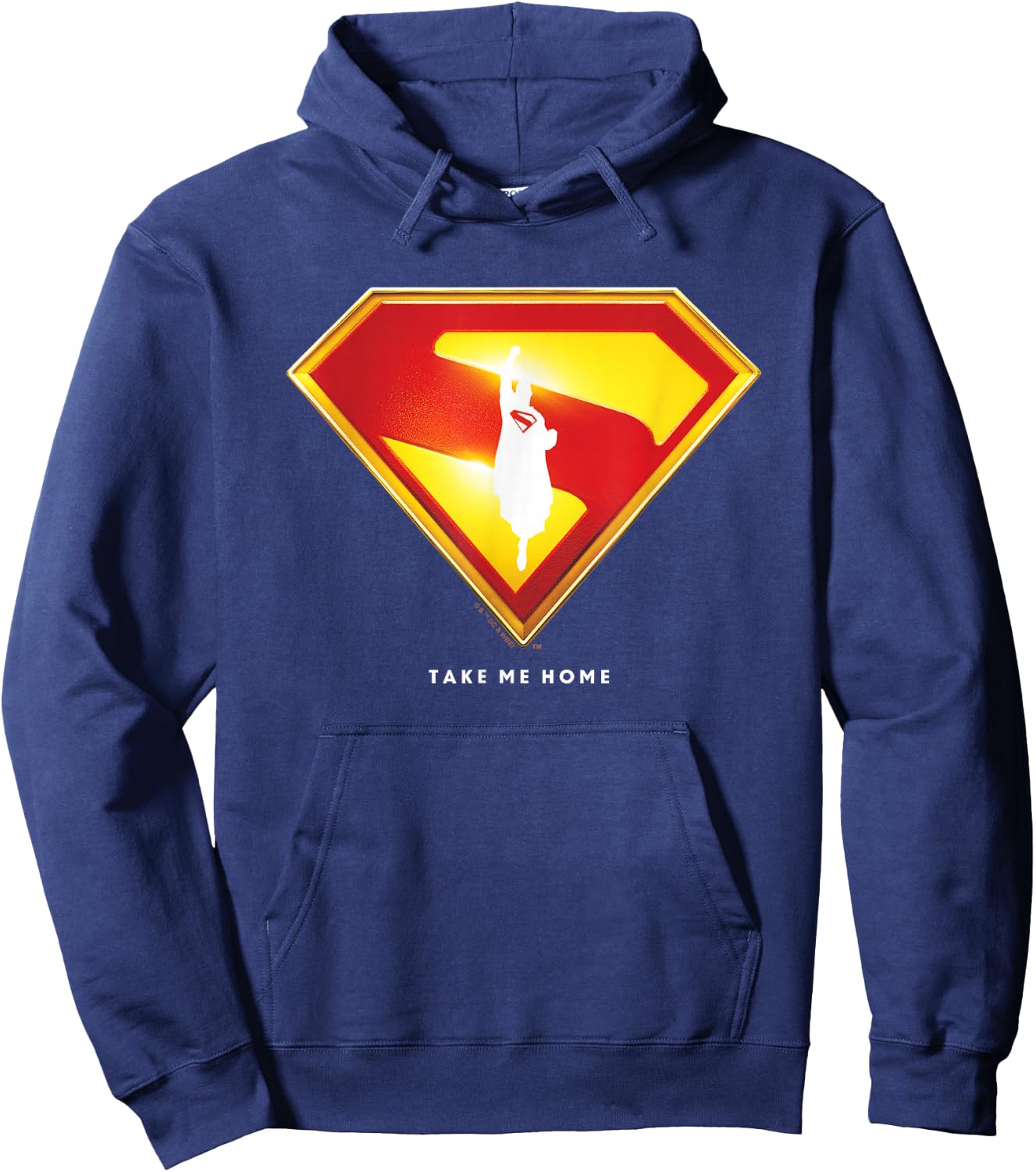 Superman (2025 Movie) Take Me Home Shield Amazon Exclusive Hoodie - Hoodie | Navy