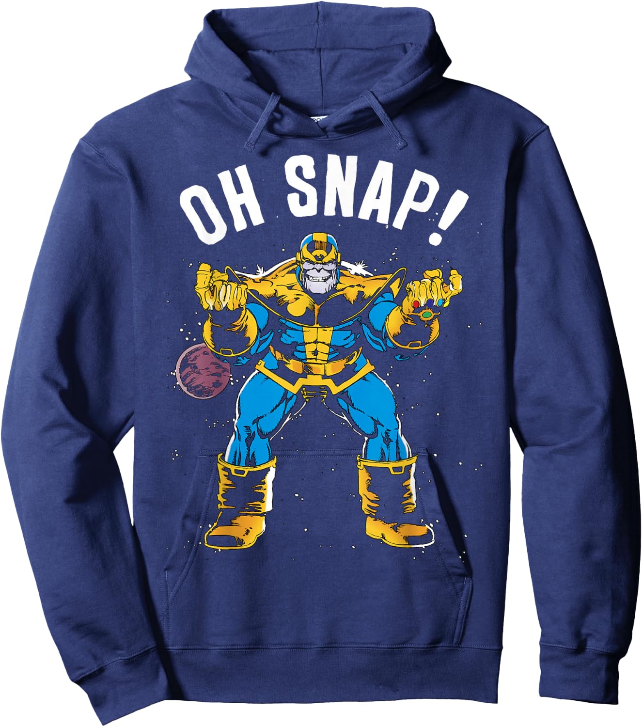 Marvel Thanos Space Oh Snap! Retro Comic Style Hoodie - Hoodie | Navy