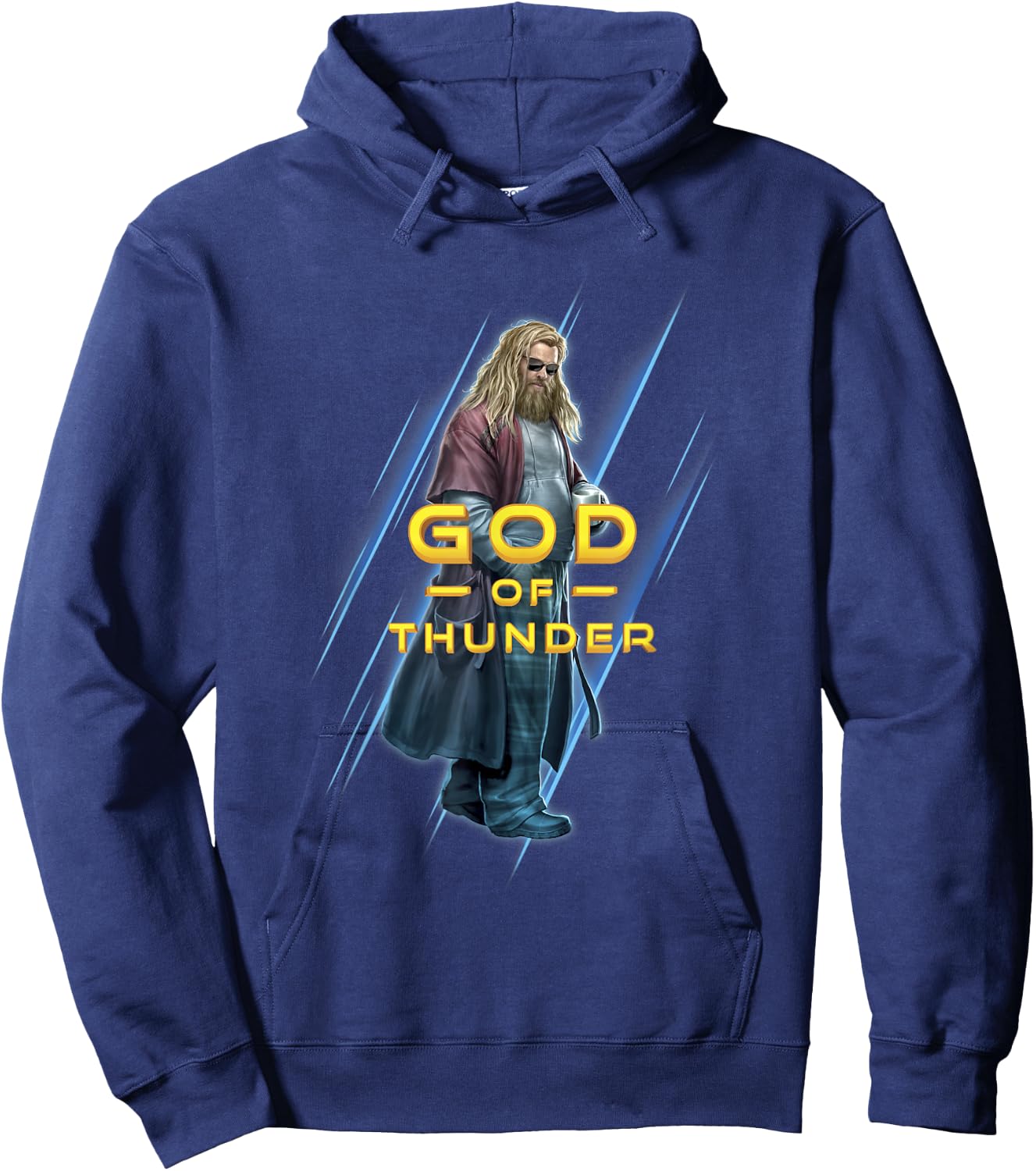 Marvel Avengers: Endgame Thor God Of Thunder Portrait Hoodie - Hoodie | Navy