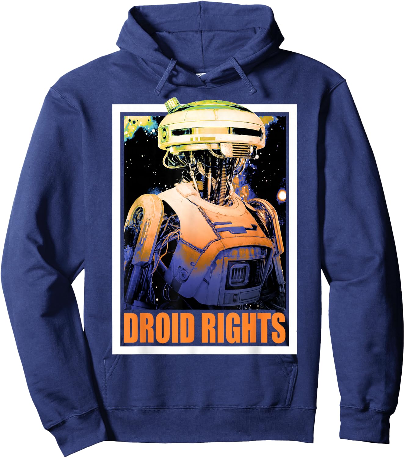 Star Wars Han Solo Movie L3-37 Droid Rights Graphic Hoodie - Hoodie | Navy