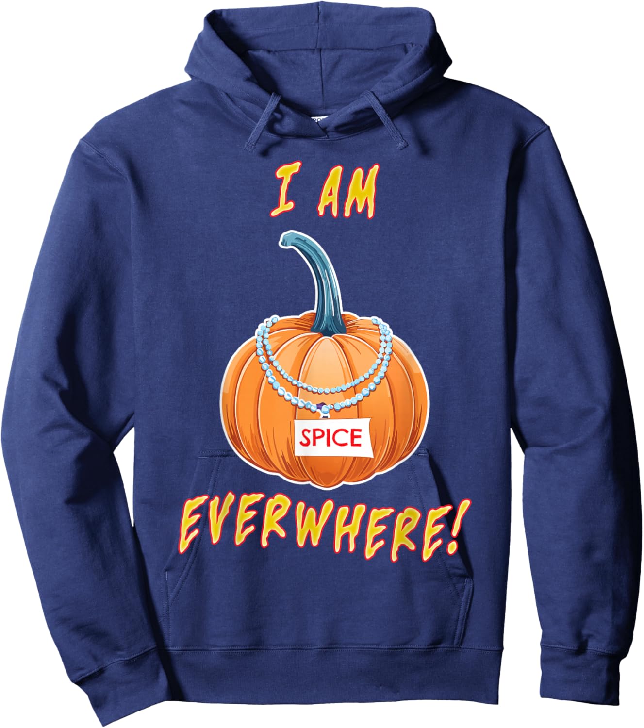 Funny Pumpkin Spice Everything Coffee Latte Season Lover Hoodie - Hoodie | Navy