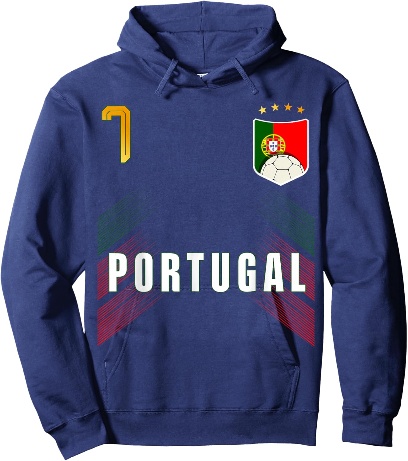 Retro Portugal Flag Portugese Pride Lovers Hoodie - Hoodie | Navy