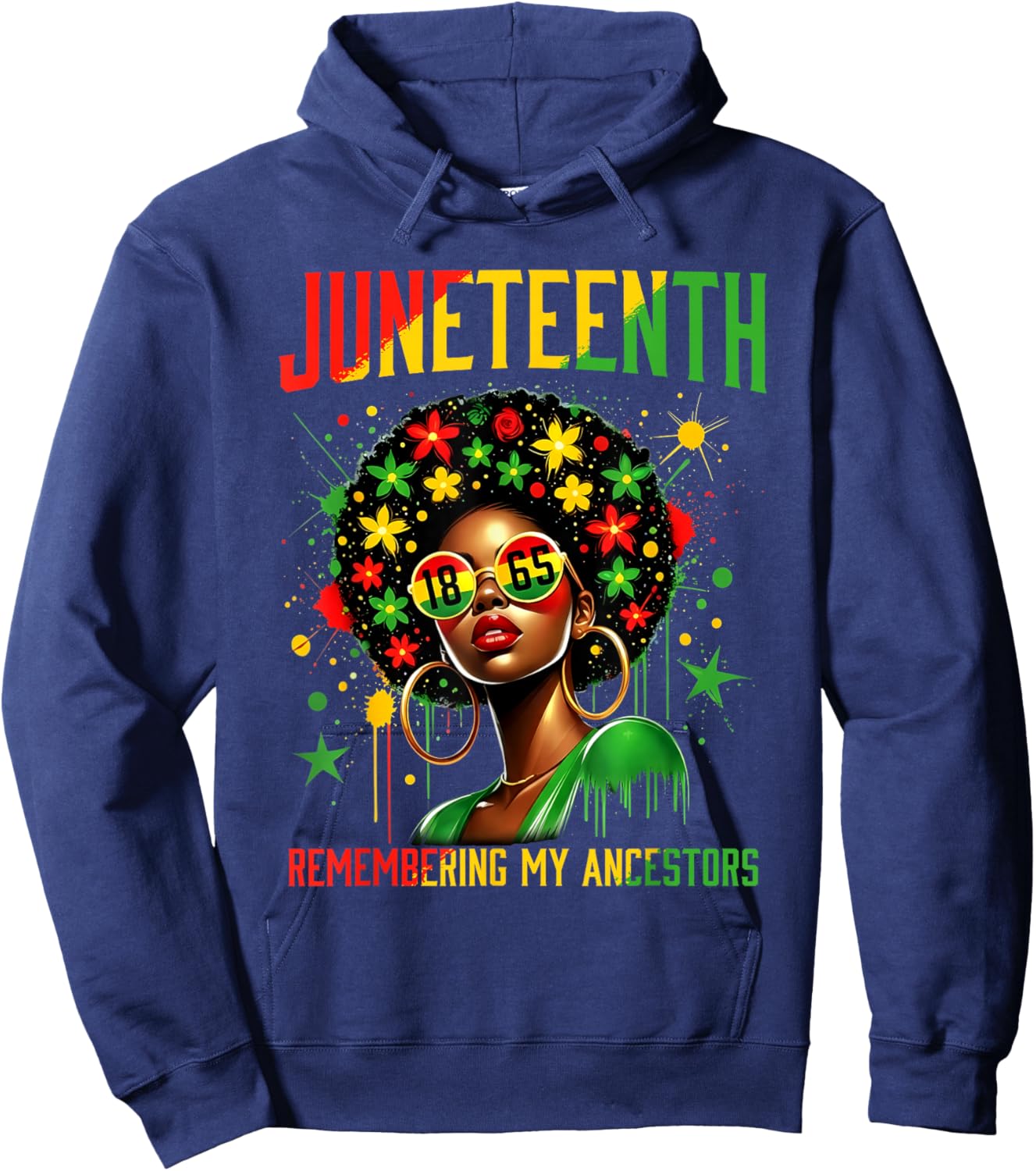 Remembering My Ancestors Juneteenth Black African Women Hoodie - Hoodie | Navy