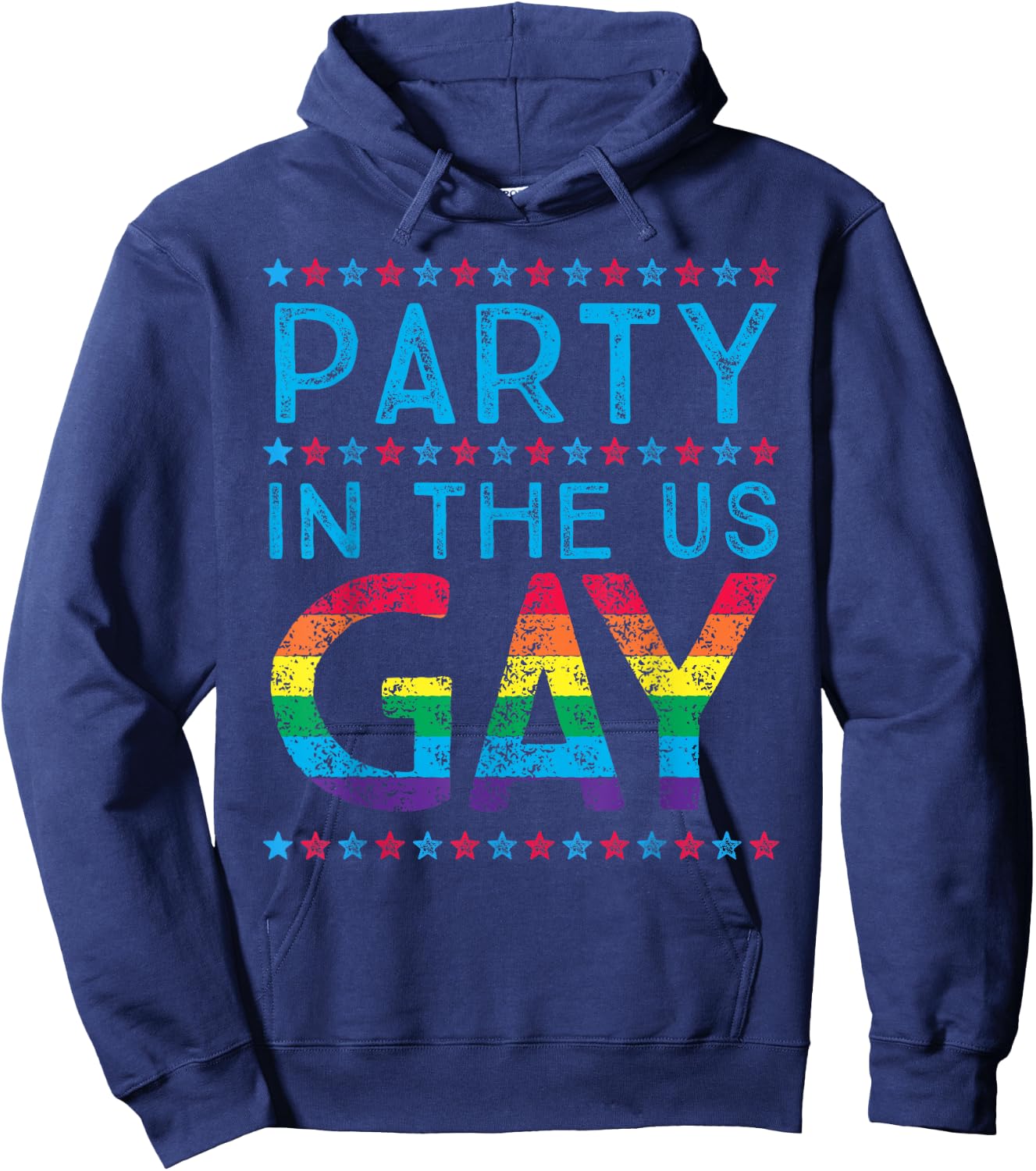 Fourth of July | Party In The US Gay Hoodie - Hoodie | Navy