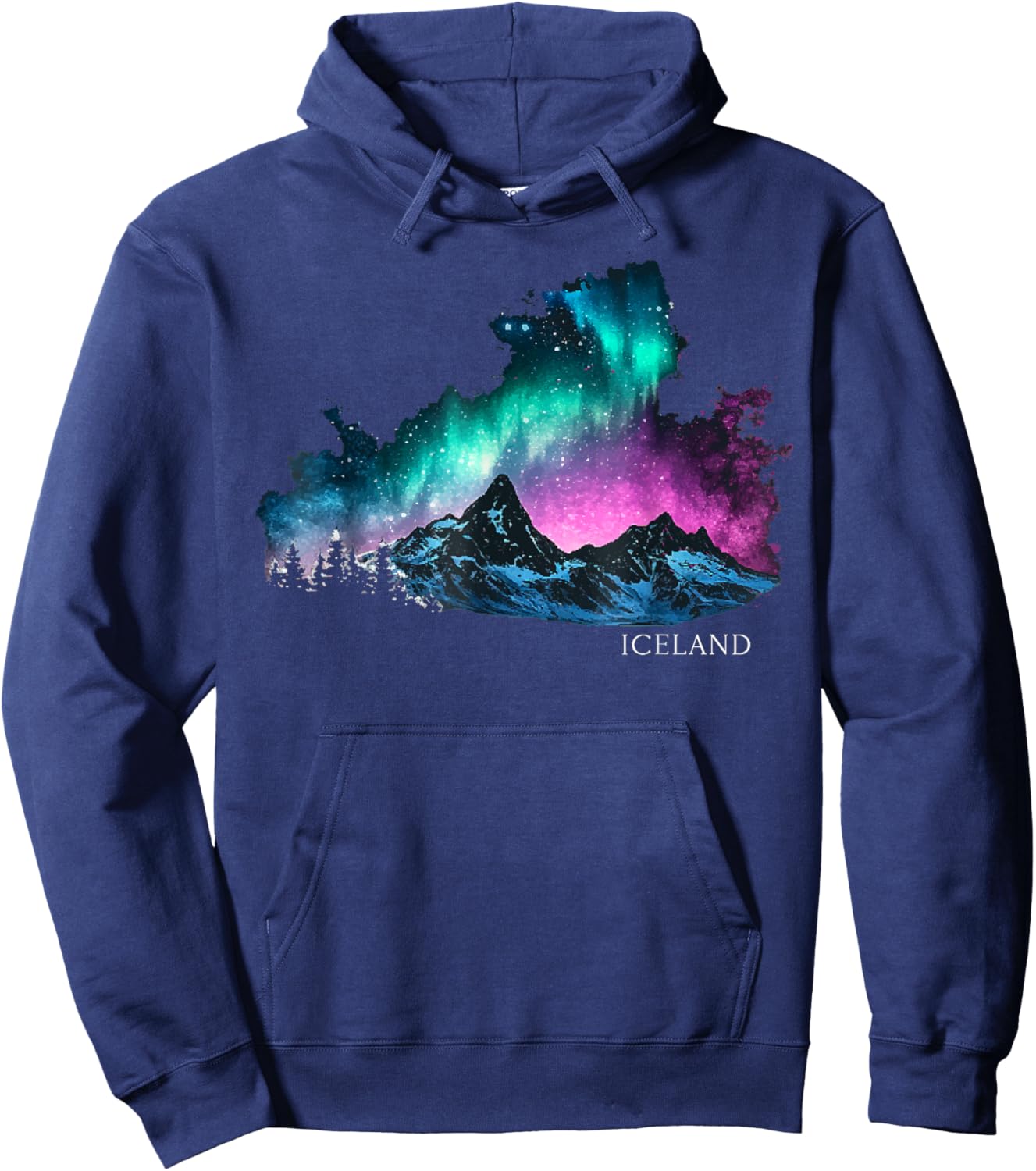 Iceland Lights Icelandic Souvenirs Hoodie - Hoodie | Navy