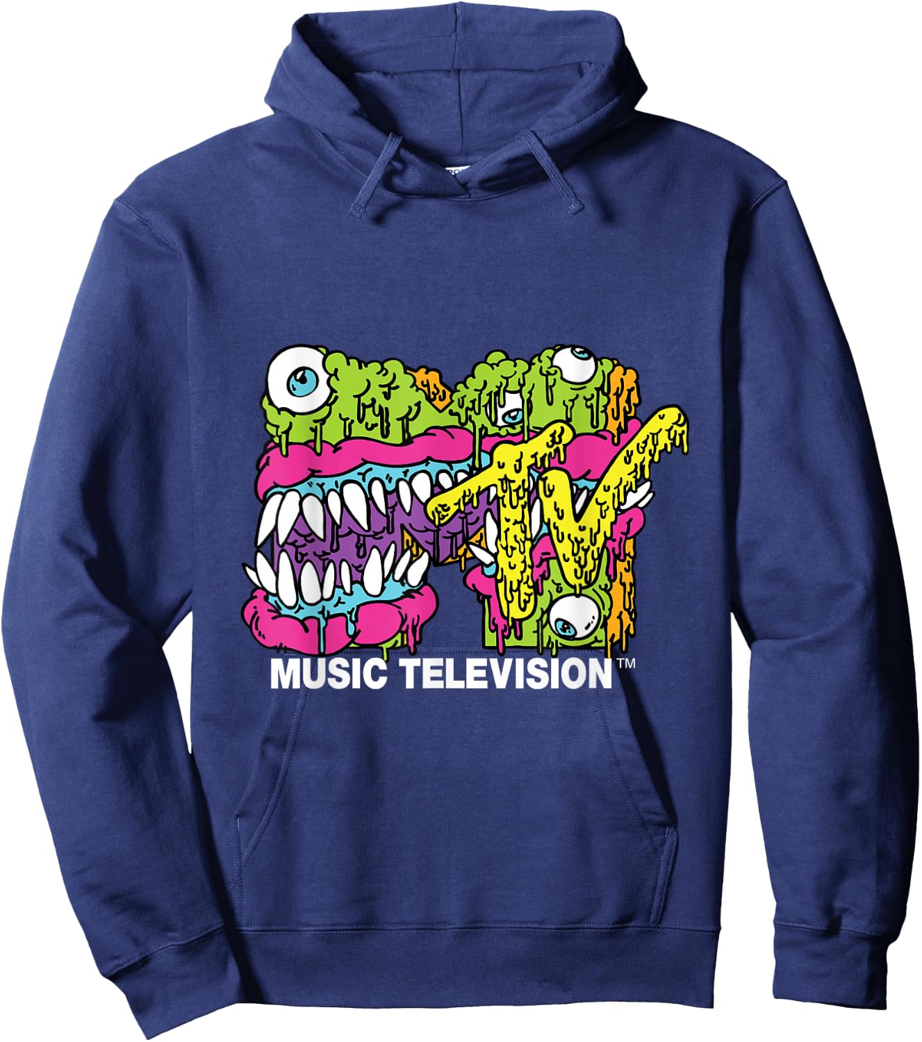 MTV Classic Logo Moster Design T- Shirts Hoodie - Hoodie | Navy