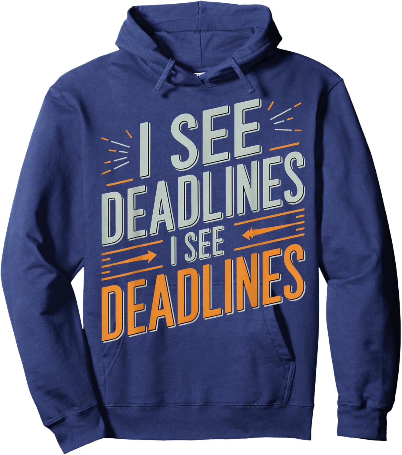 I See Deadlines Funny Halloween Work and School Outfit Hoodie - Hoodie | Navy