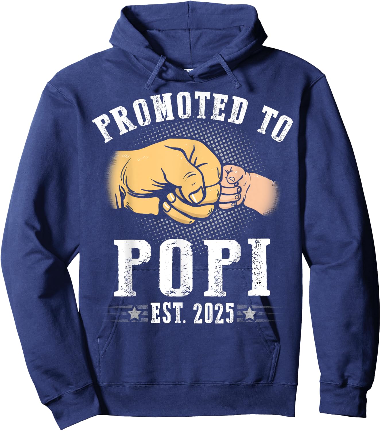 Promoted To Popi est.2025 Father's Day First time Popi Hoodie - Hoodie | Navy