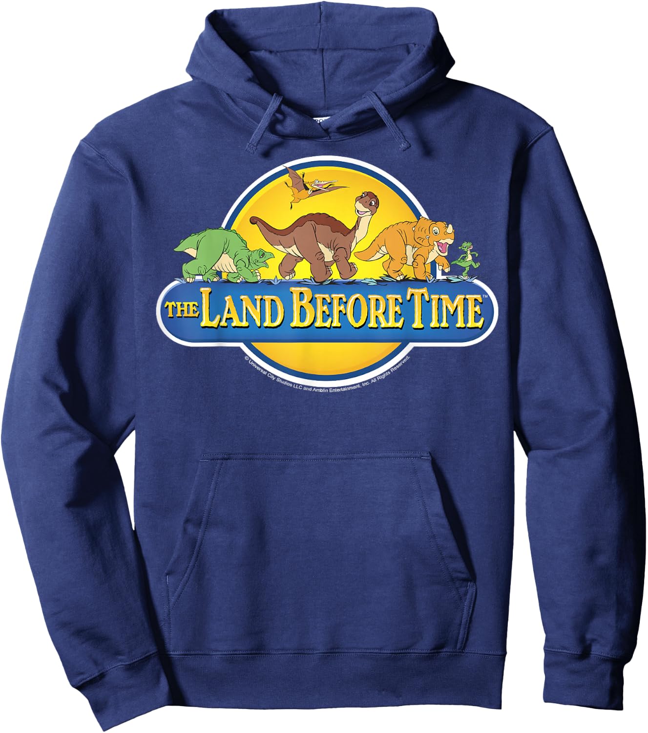 Land Before Time Retro Logo Hoodie - Hoodie | Navy