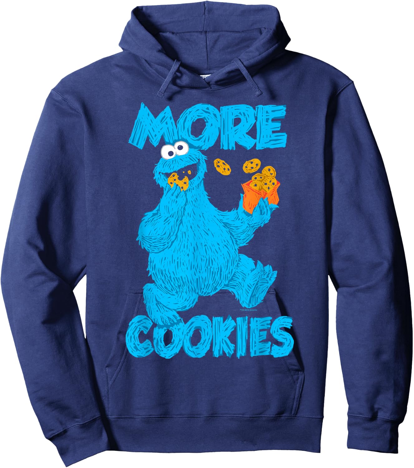 Sesame Street Cookie Monster More Cookies Hoodie - Hoodie | Navy