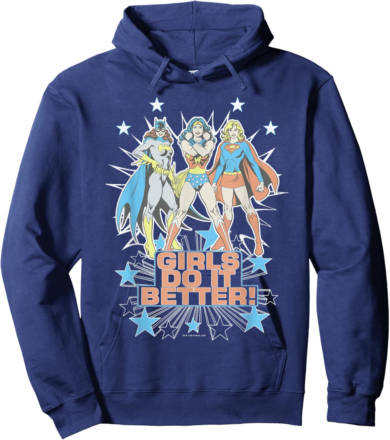 Wonder Woman Supergirl Batgirl Girls Do It Better Small Hoodie - Hoodie | Navy