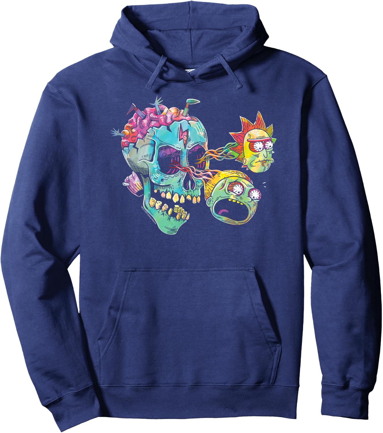 Rick and Morty Rick and Morty as Eyeballs Hoodie - Hoodie | Navy