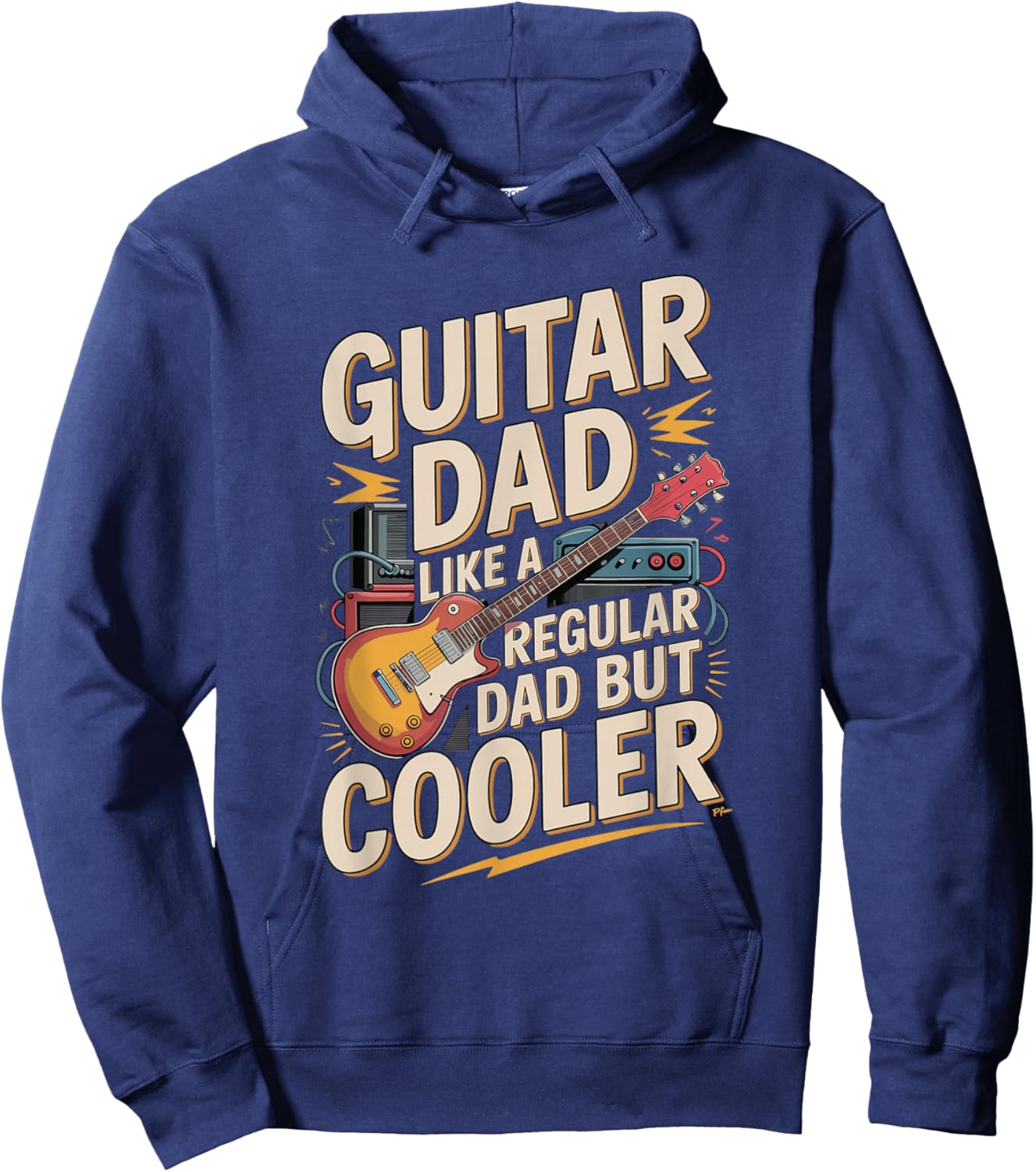Guitar Dad Like A Regular Dad But Cooler Rock Hoodie - Hoodie | Navy