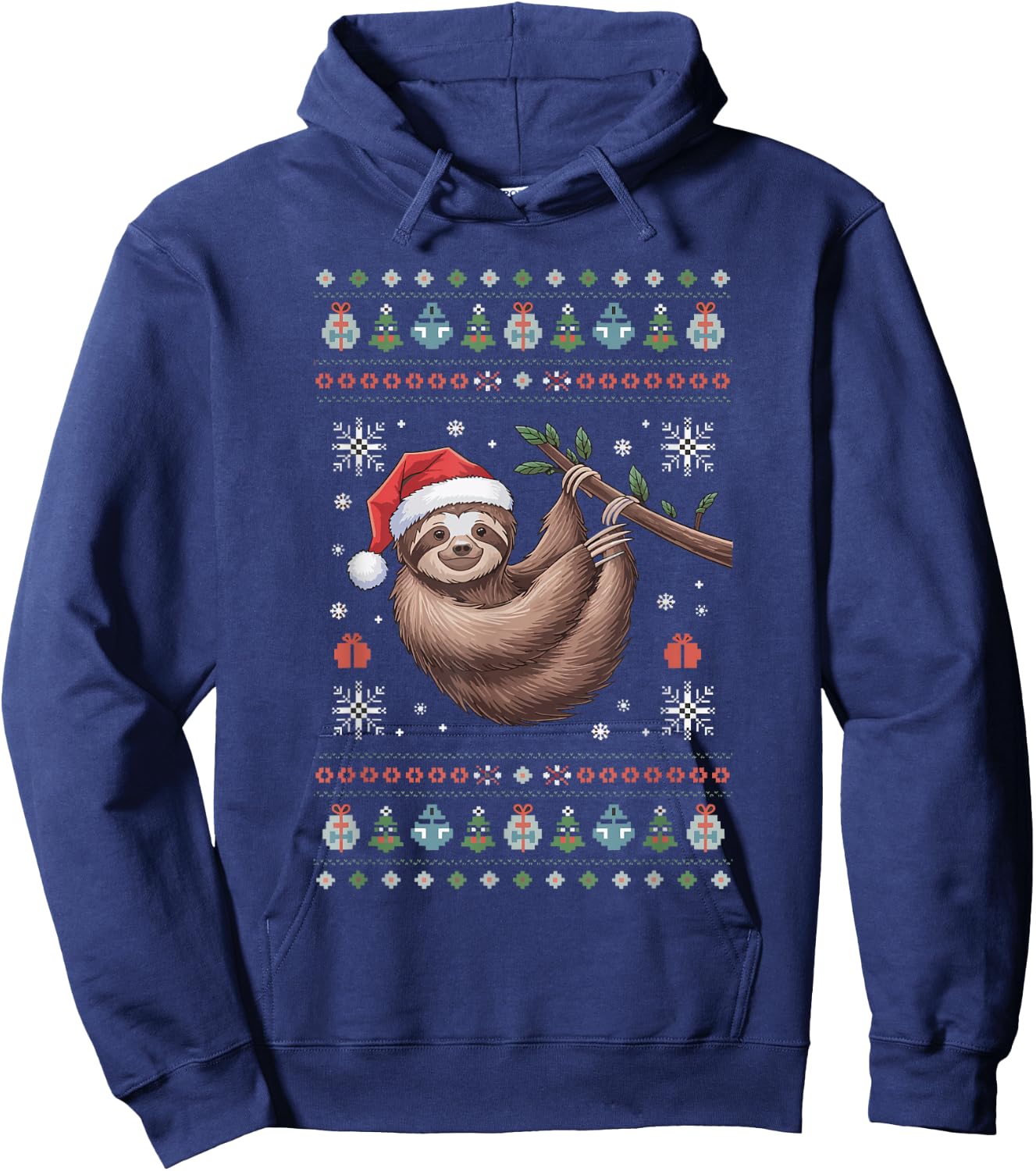Sloth Ugly Christmas Hoodie - Hoodie | Navy