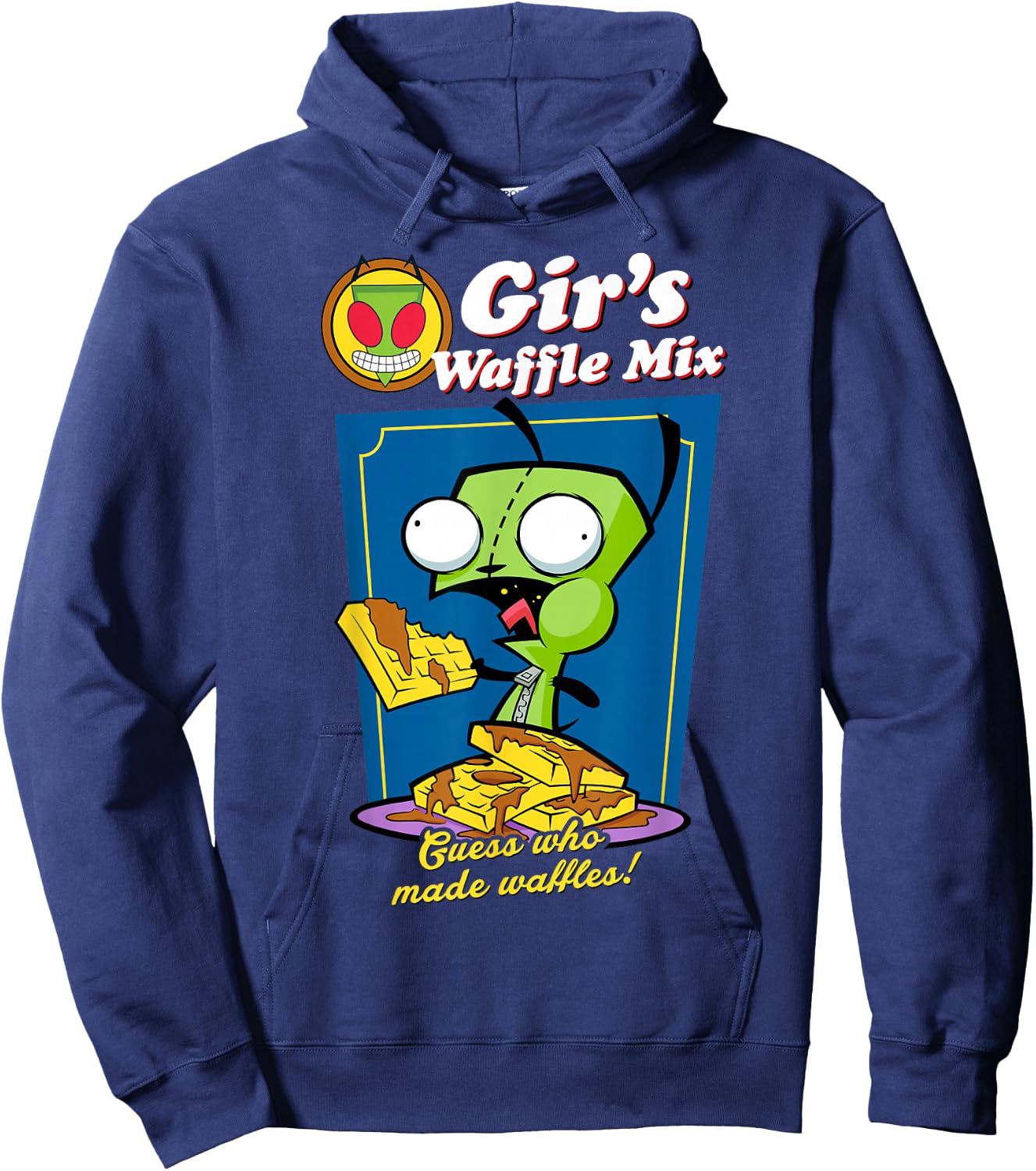 Invader Zim: Gir's Waffle Mix Graphic Hoodie - Hoodie | Navy