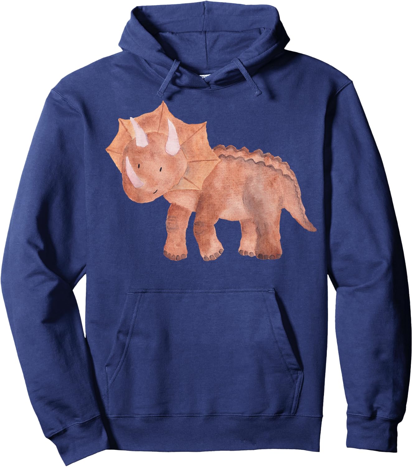 Cute Watercolor Triceratops | Unique Dinosaur & Gift Hoodie - Hoodie | Navy