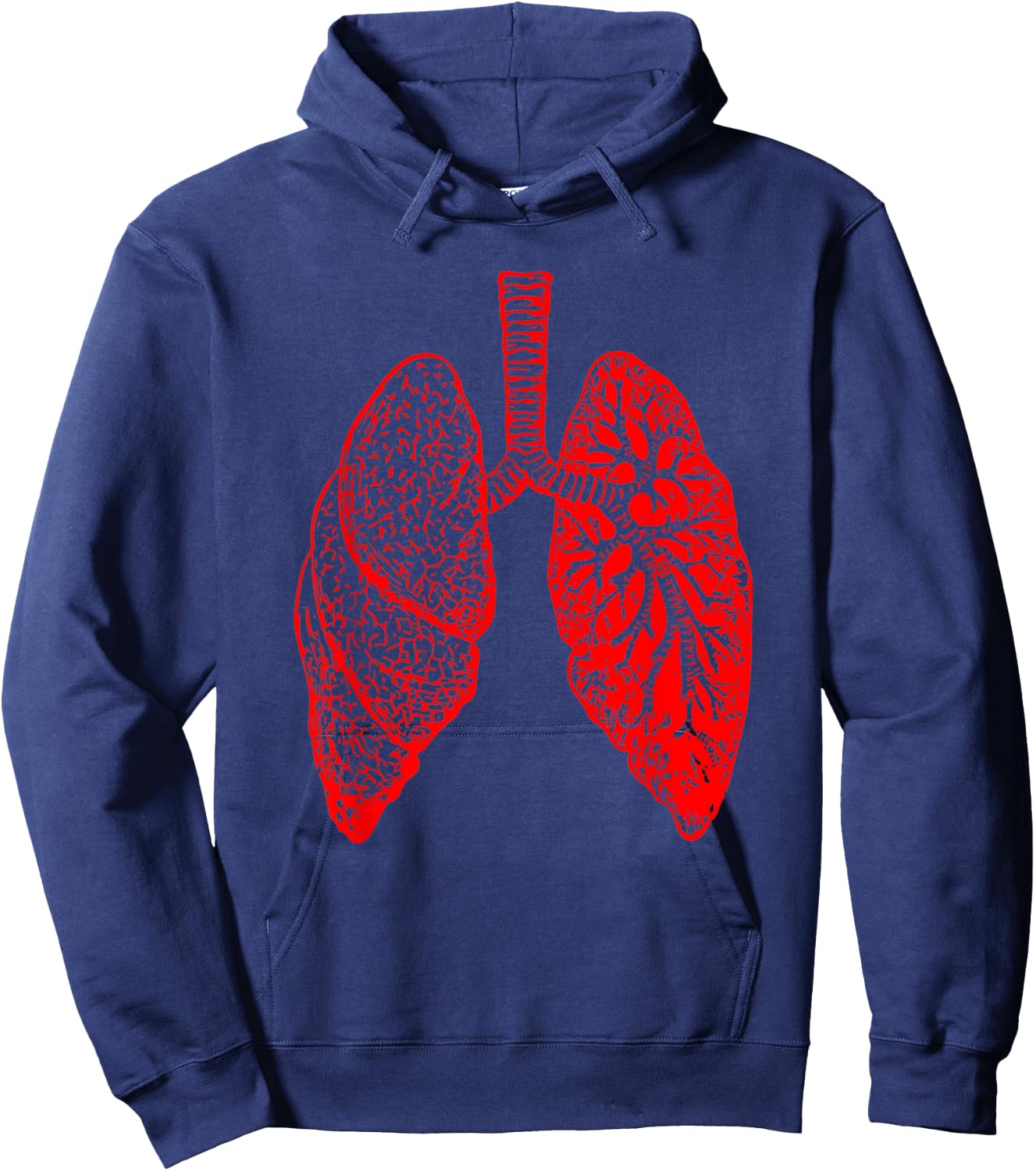 Anatomy Drawing Pulmonologist, Respiratory Lungs Gift Hoodie - Hoodie | Navy
