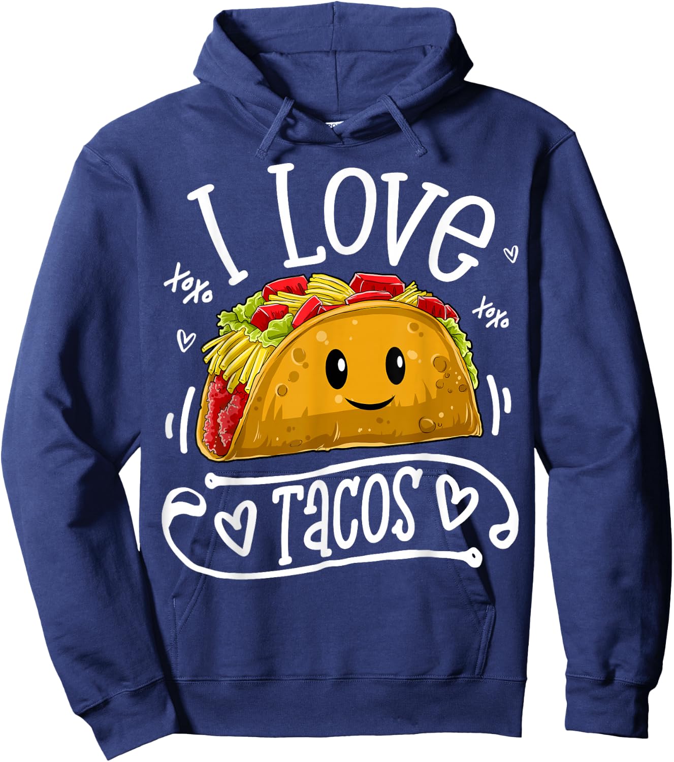 I Love Tacos Cinco De Mayo Women Men Kids Boys Taco Mexico Hoodie - Hoodie | Navy