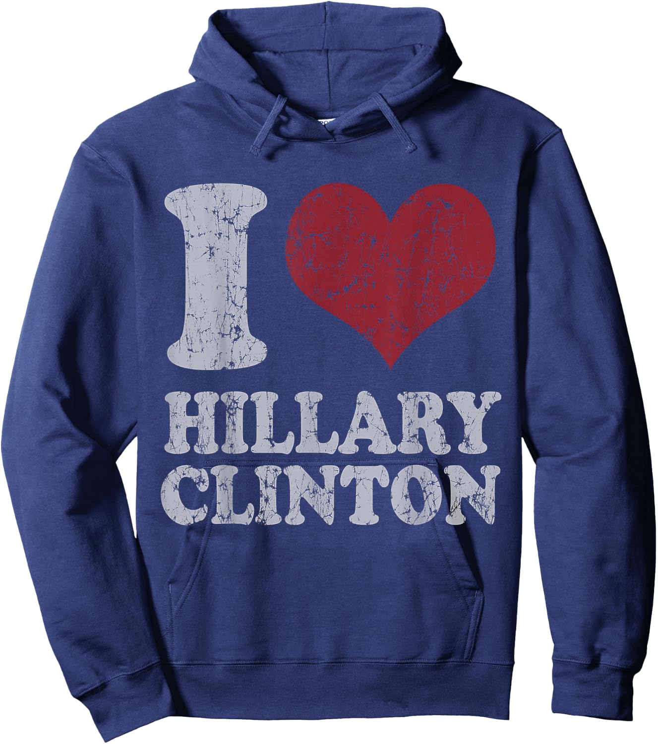 Vintage I Heart Hillary Clinton Hoodie - Hoodie | Navy