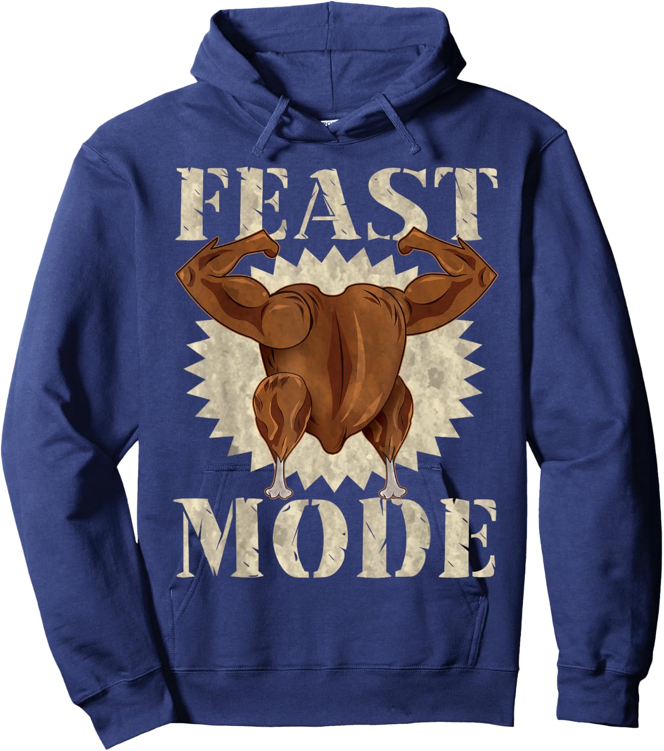Family Dinner Designs By MCG.Co Thanksgiving Humor Gym Weight Lifting Black Adults Classic Fit Modern Casual Thanksgiving Christmas Letter Print Hoodie - Hoodie | Navy