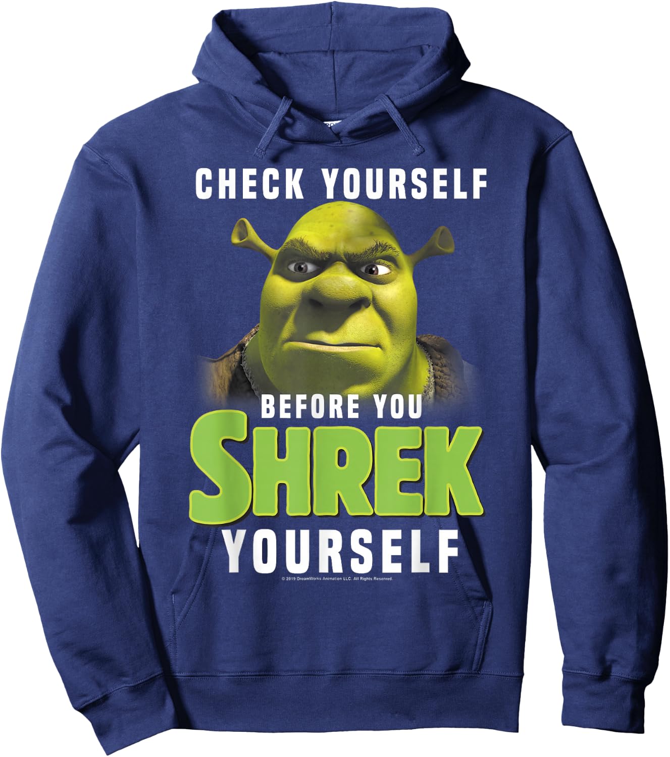 Shrek Check Yourself Before You Shrek Yourself Hoodie - Hoodie | Navy