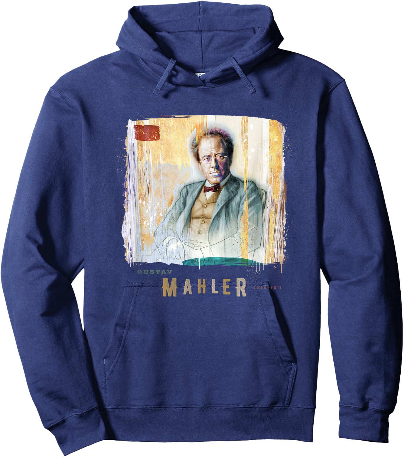 Mahler - Great Composers Classical Portrait Gift Hoodie - Hoodie | Navy