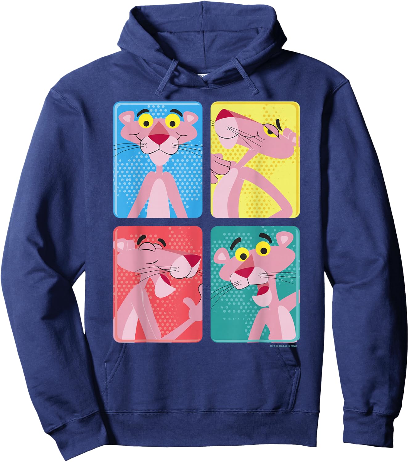 Pink Panther Colorful Portrait Pose Panels Hoodie - Hoodie | Navy