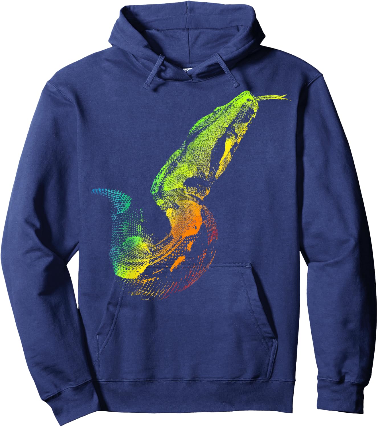BOA CONSTRICTOR Colorful Rainbow Retro Hoodie - Hoodie | Navy