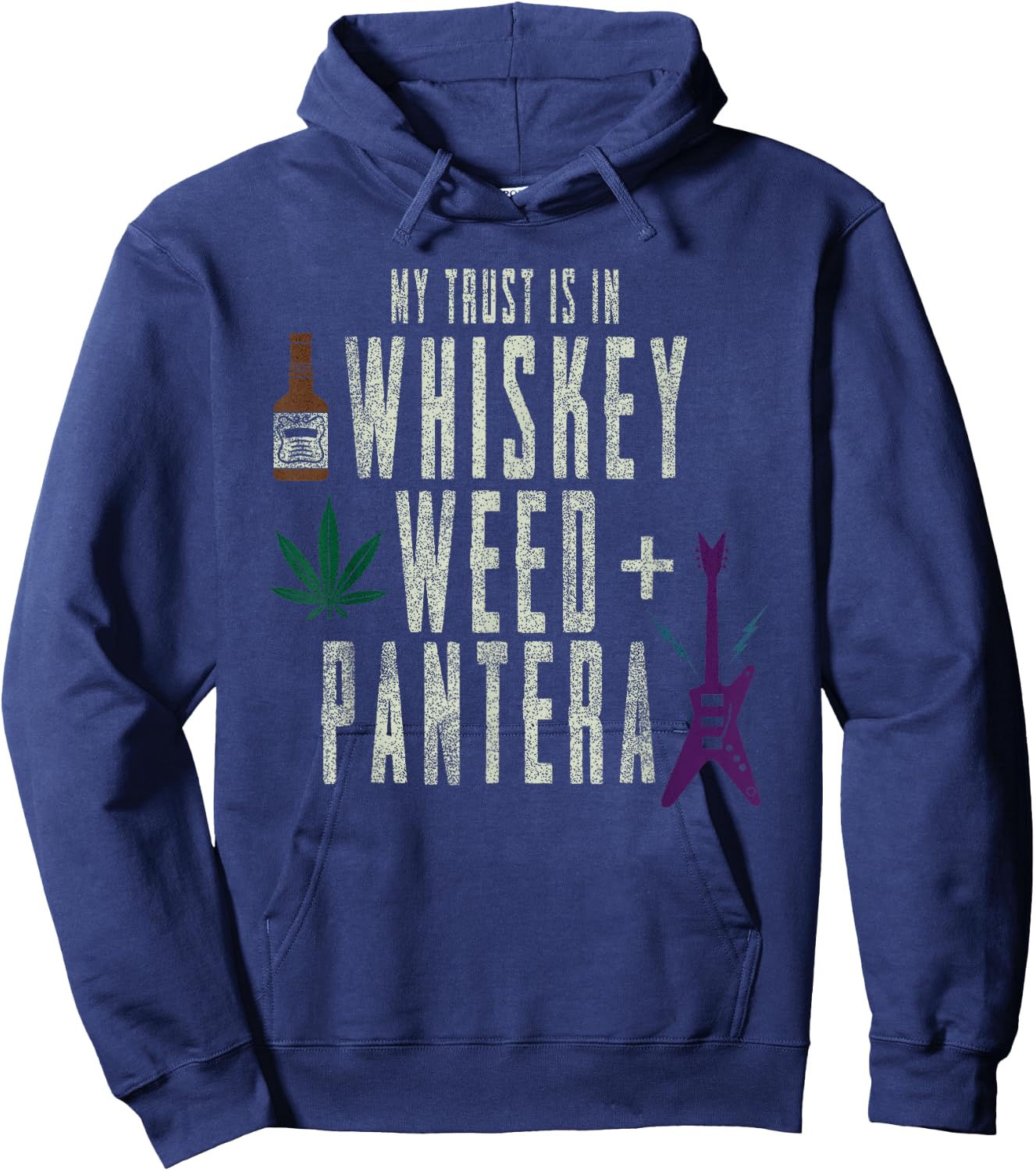 Pantera Official Whiskey, Weed and Pantera Hoodie - Hoodie | Navy