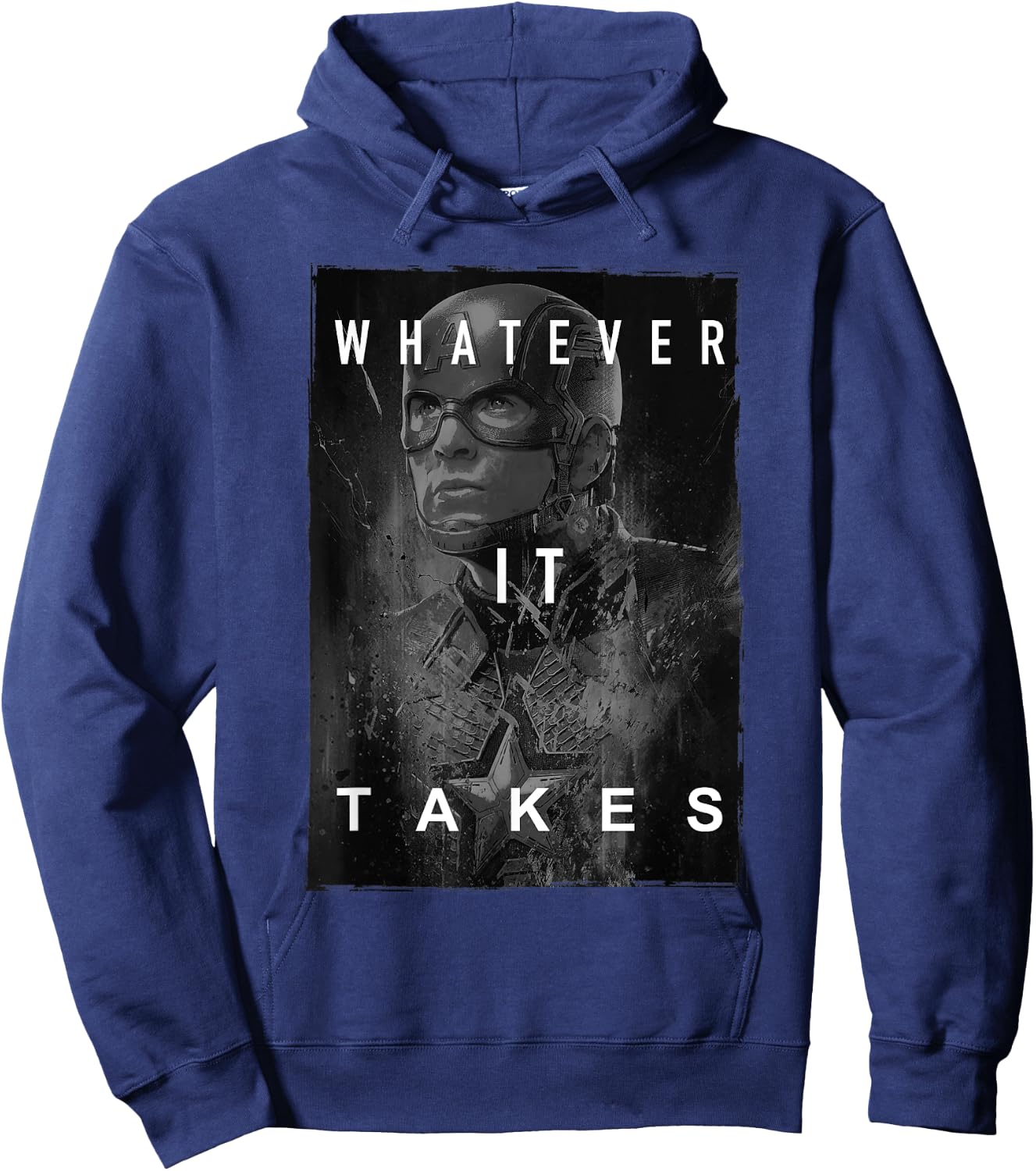 Avengers Endgame Captain America What Ever It Takes Poster Hoodie - Hoodie | Navy