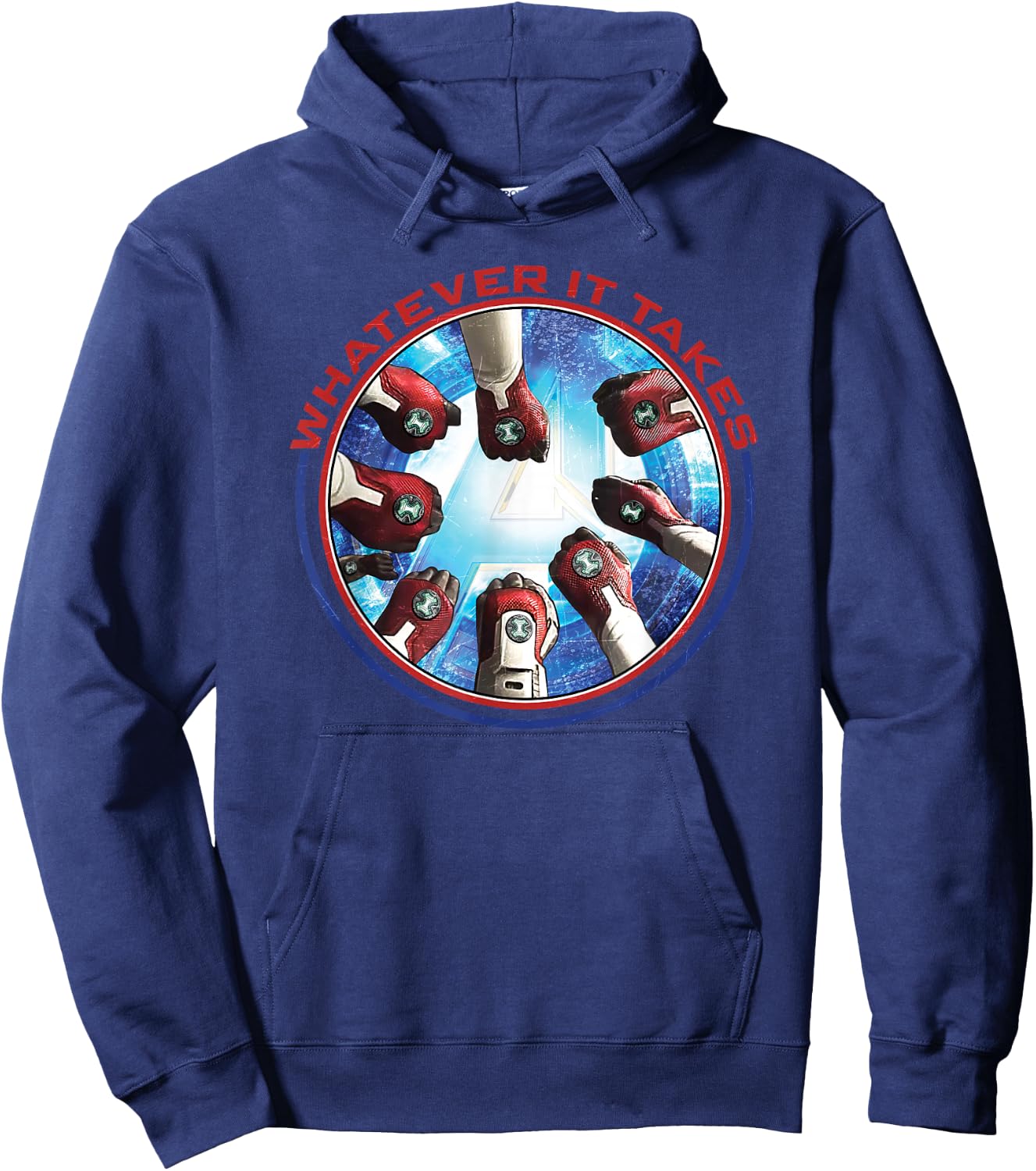 Marvel Avengers Endgame Whatever It Takes Hands in Portrait Hoodie - Hoodie | Navy