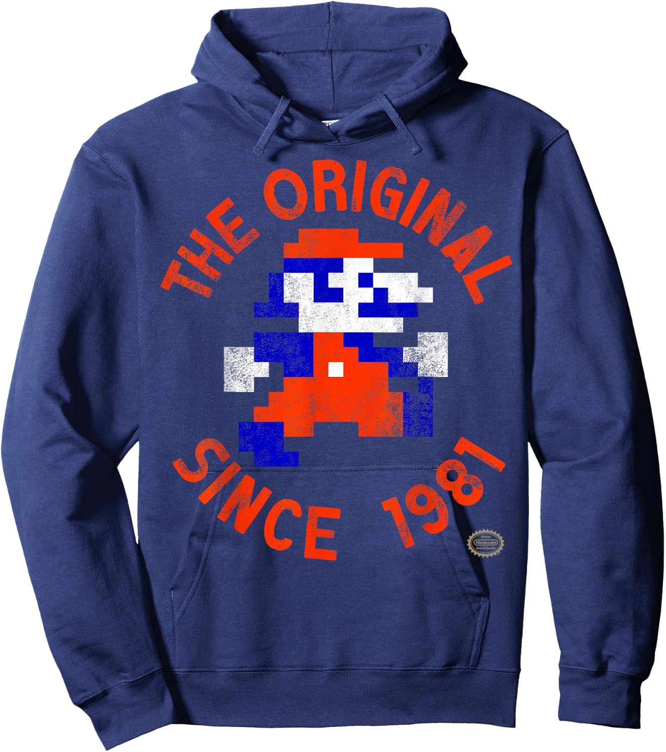 Nintendo Super Mario 8-Bit Original Since 81 Graphic Hoodie - Hoodie | Navy