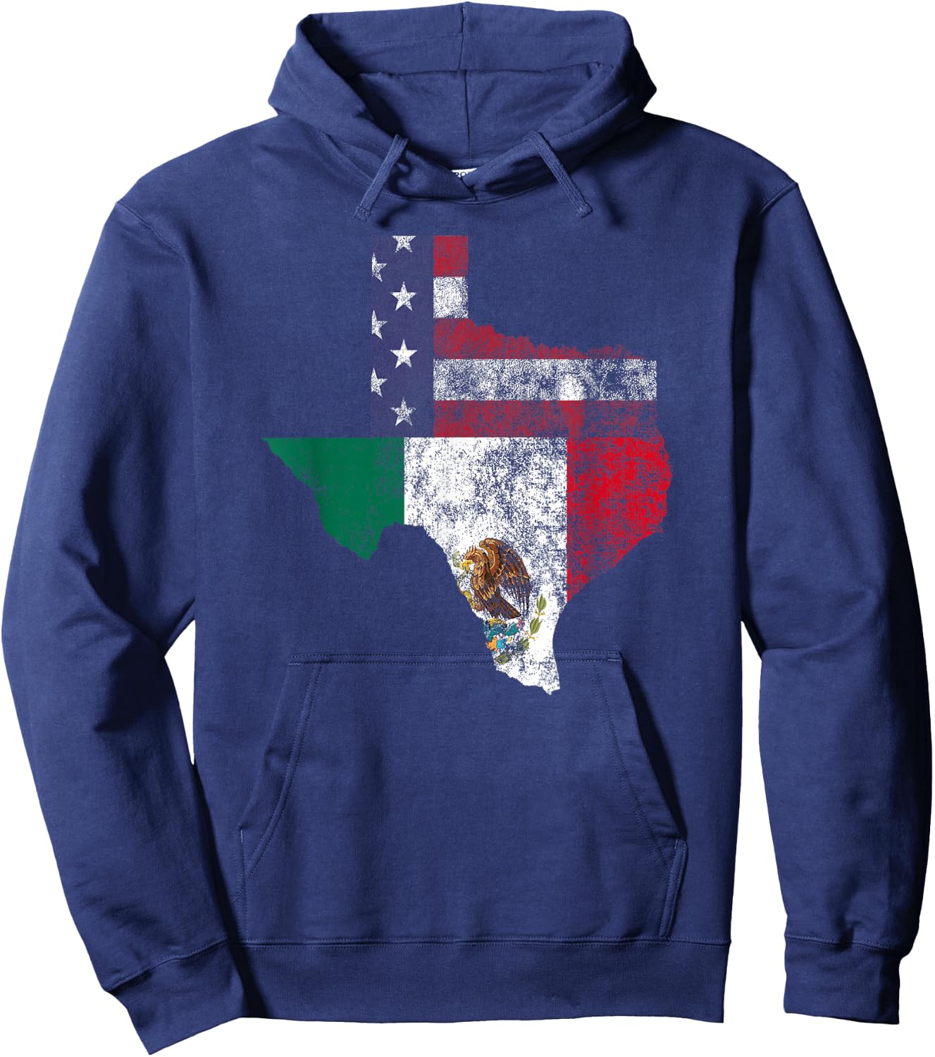 Texas Mexico American Flag Cinco De Mayo Mexican T Shirt Hoodie - Hoodie | Navy