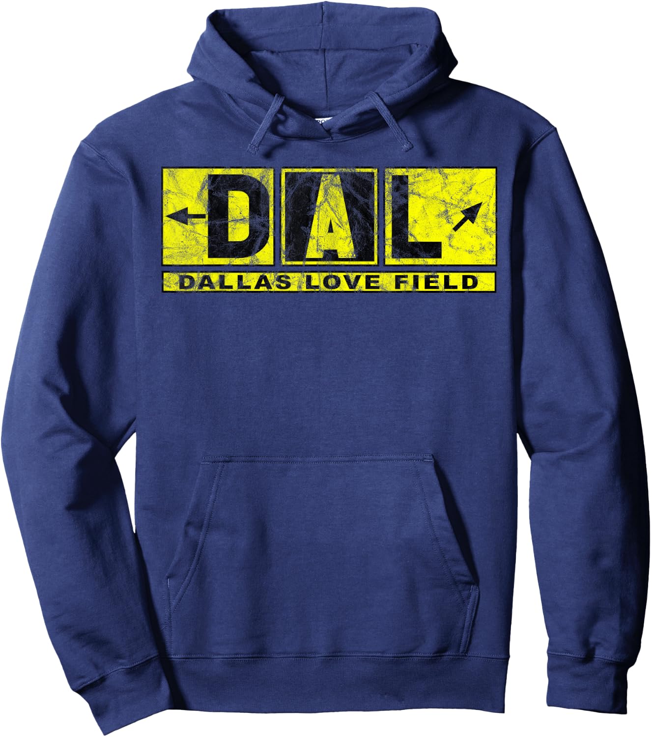 DAL Dallas Love Field Airport Taxiway Sign Pilot Vintage Hoodie - Hoodie | Navy